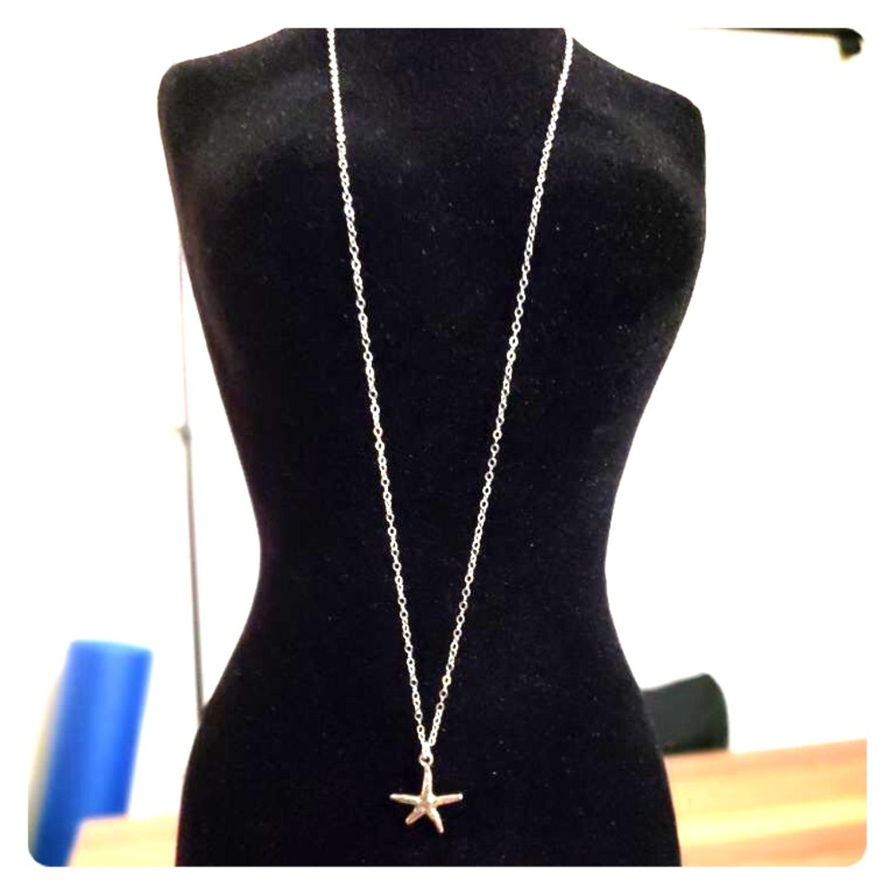 Hand made sterling silver starfish necklace